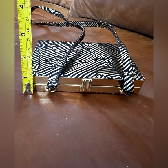 Vintage Black and gold Geometric Bally Bag - Picture 3 of 4